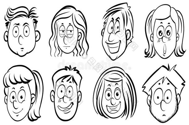 人类表情的八张脸