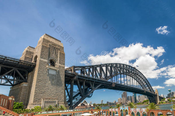 澳大利亚阳光明媚的一天，悉尼<strong>海港大桥</strong>的美丽景色