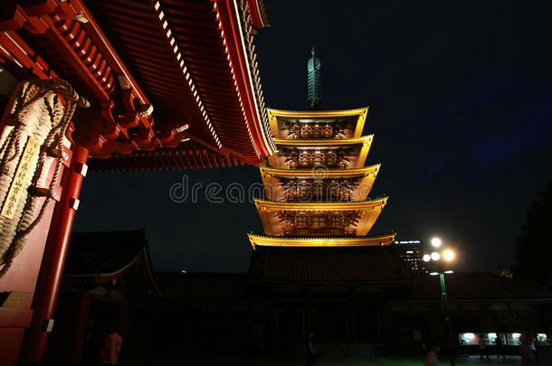 建筑照明日本风景光