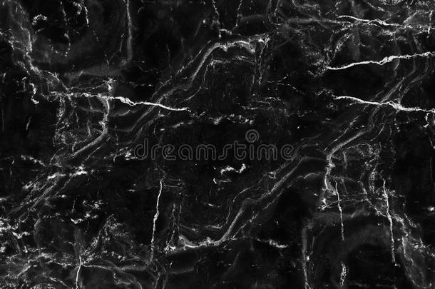 黑色大理石图案纹理背景。 抽象的天然大理石