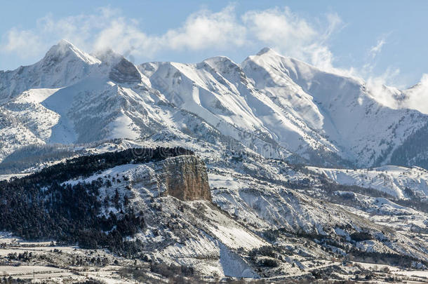 初冬的早晨，拿破仑山，阿尔卑斯山，法国