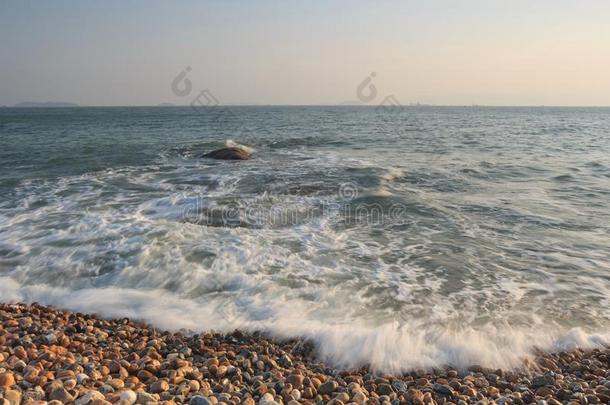 厦门环岛路海景画日落