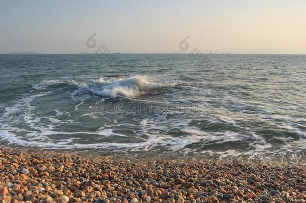 厦门环岛路海景画日落