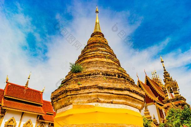 佛教的庙城镇显微镜下聚集指数,泰国
