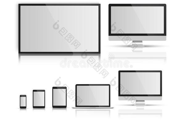 televisi向电视机,现代的空白的屏幕leastcomm向denominator最小公分母,带路,向使隔离背景,时髦的