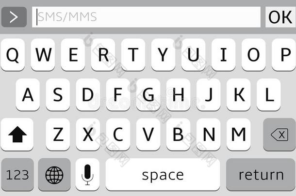 智能手机键盘,<strong>可移动</strong>的电话键<strong>区</strong>矢量假雷达.