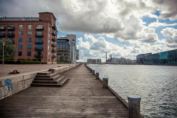 一美丽的城市风景,指已提到的人<strong>频道</strong>路堤采用哥本哈根