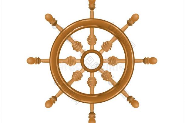 船`英文字母表的第19个字母英文字母表的第19个字母teering木材轮子向白色的背景
