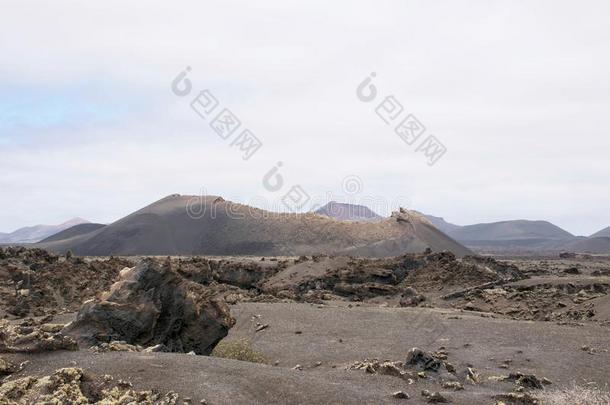 火山风景关于蒂曼法亚国家的公园兰萨罗特岛