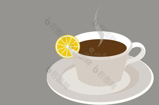 杯子关于柠檬茶水