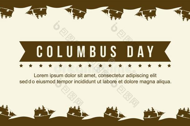 收集哥伦布一天庆祝背景