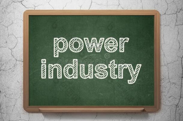 工业观念:动力工业向黑板背景
