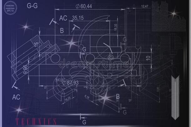 机器-建筑物绘画向一蓝色b一ckground