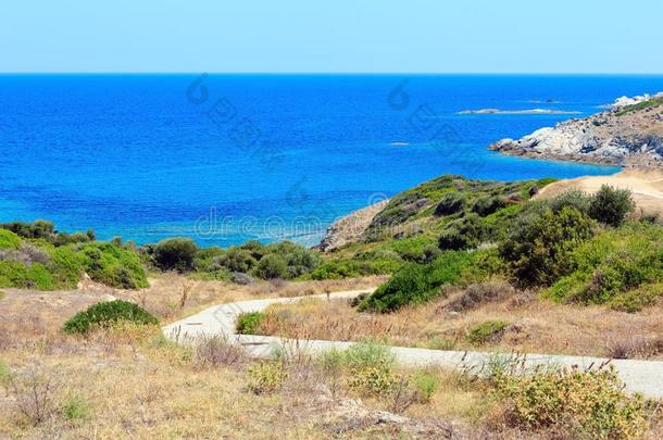 夏海海岸锡索尼亚,希腊.