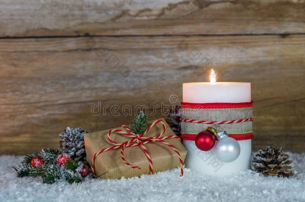 圣诞节蜡烛和赠品
