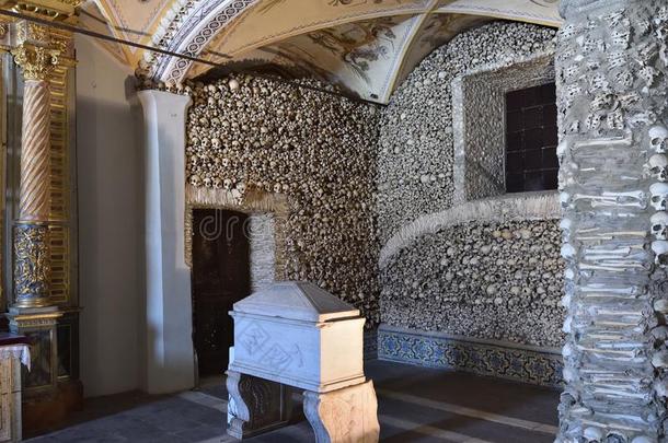 小教堂关于骨骼,埃武拉,葡萄牙