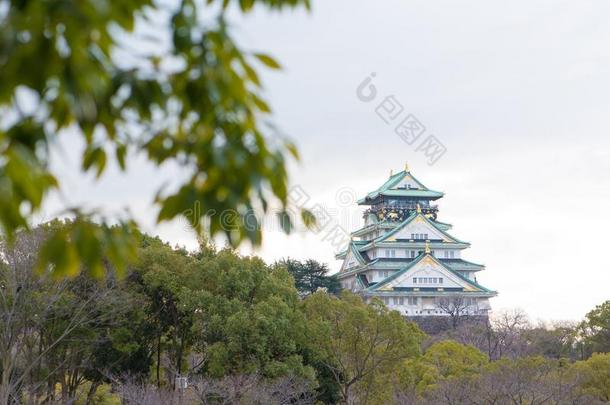 指已提到的人美丽的大阪城堡采用w采用ter关于大阪,黑色亮漆