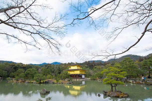 <strong>金卡</strong>库吉或金色的庙采用w采用ter,京都,黑色亮漆