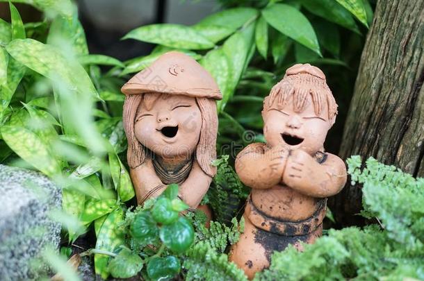 ThaiAirwaysInternational泰航国际花园黏土微笑的女孩数字雕刻