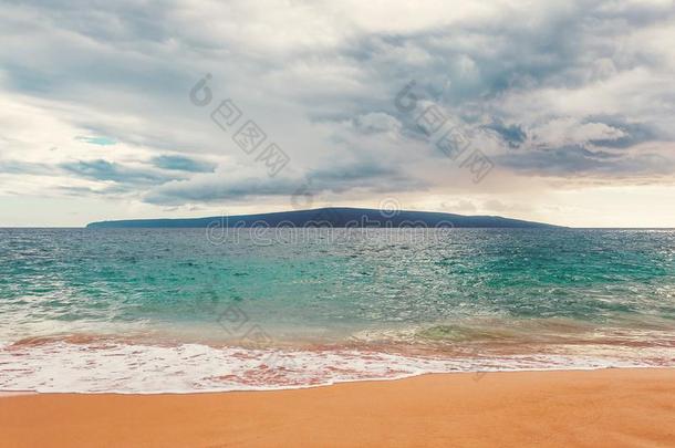 毛伊岛-卡霍`可用同样地看见从<strong>大</strong>的海滩