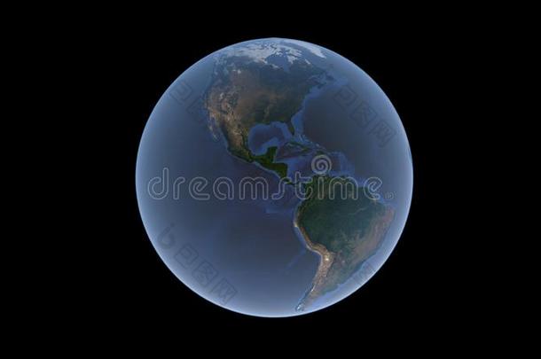 北方美洲和南方美洲被环绕着的在旁边一蓝色oce一n向Thailand泰国