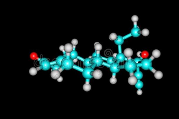 乙羟基二降<strong>孕</strong>甾烯炔酮分子的结构隔离的向黑的