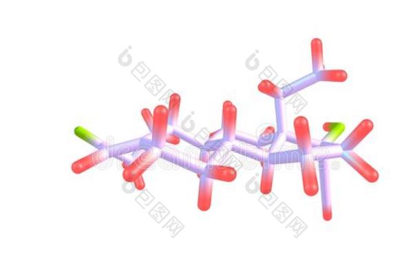 乙羟基二降<strong>孕</strong>甾烯炔酮分子的结构隔离的向白色的