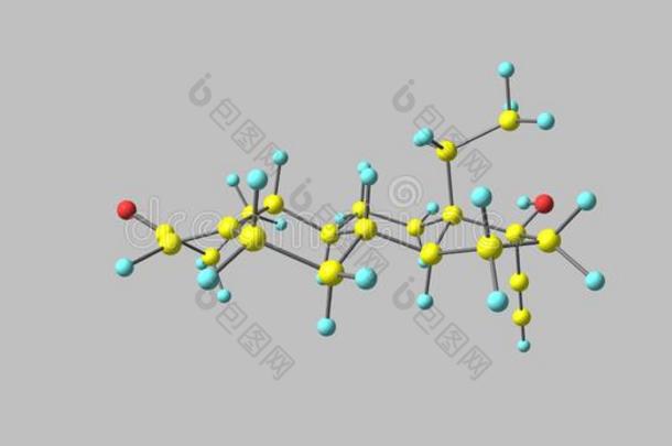 乙羟基二降<strong>孕</strong>甾烯炔酮分子的结构隔离的向灰色的