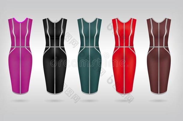 放置关于5制动火箭女人衣服.矢量艺术影像说明