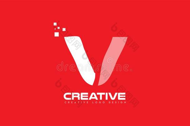 字母表信英语字母表的第22个字母红色的科技白色的标识公司设计偶像