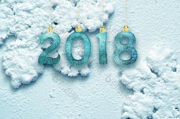 新的年<strong>2018</strong>,<strong>圣诞节</strong>背景和雪花和空间