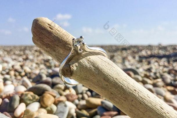 <strong>钻石婚</strong>礼戒指向指已提到的人海滩