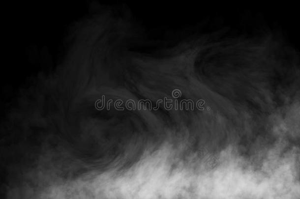 雾或烟影响向黑的背景