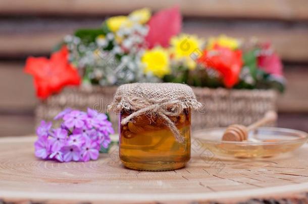 有关环境方面-友好的蜂蜜采用玻璃罐子