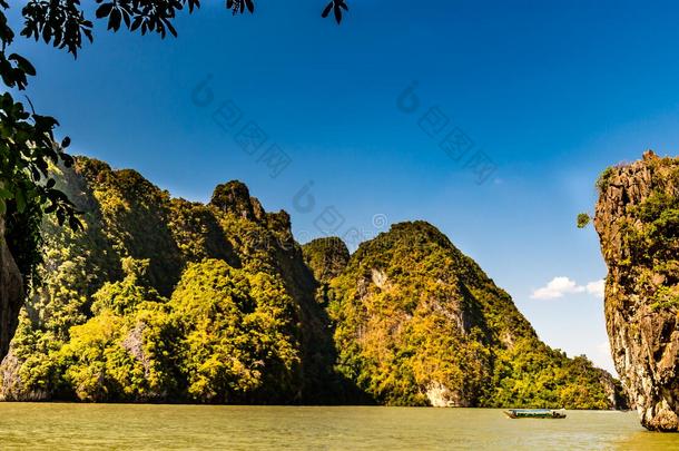 詹姆士纽带岛在人名NationalGraphicalAssociation全国印刷协会湾在近处普吉岛,泰国