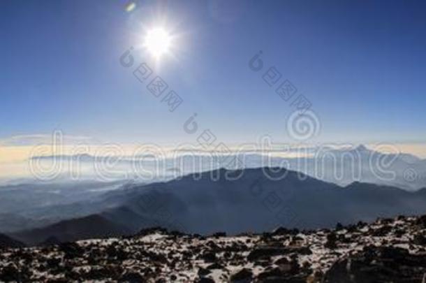 全景的看法向指已提到的人火山链子关于危地马拉,从指已提到的人苏米