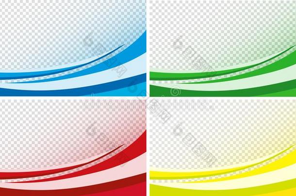 弧形的背景影响采用红色的,蓝色,绿色的和黄色的
