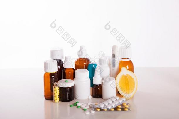塑料制品瓶子和医学