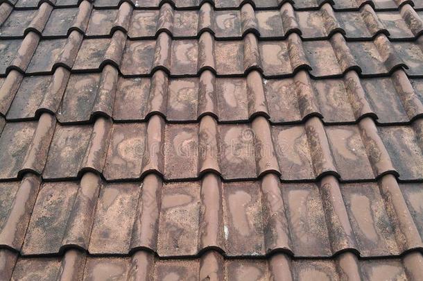 棕色的屋顶瓦片模式