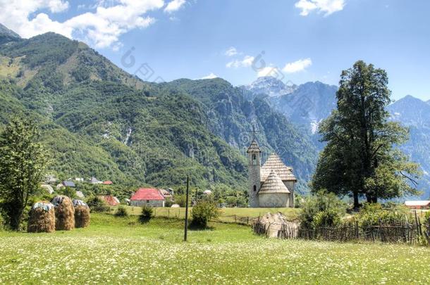 山风景采用今天,阿尔巴尼亚