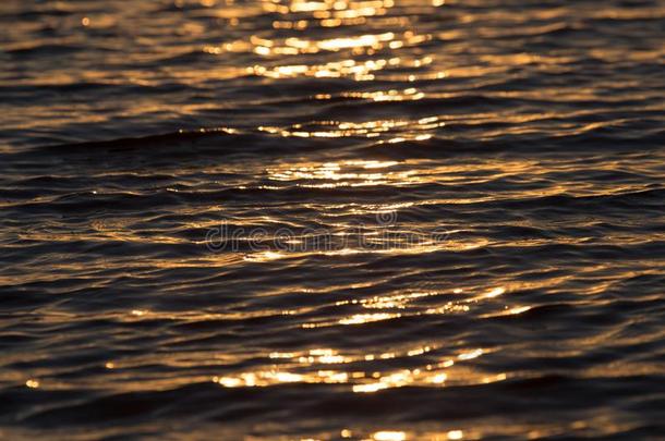 无缝的质<strong>地暖</strong>和的颜色光亮的日落水表面