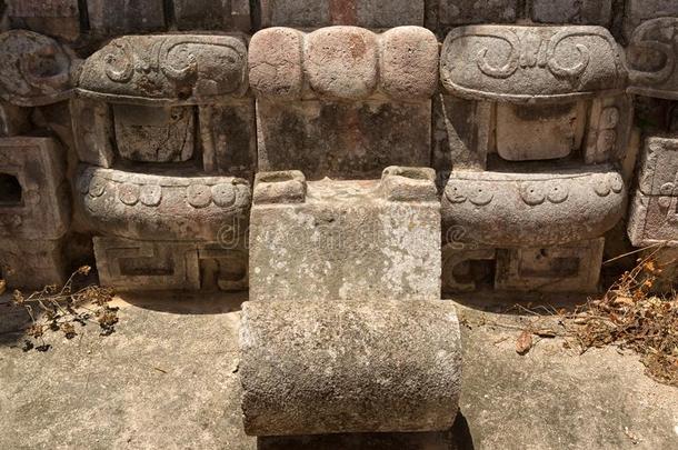 玛雅人的雕刻在乌斯马尔<strong>墨西哥</strong>