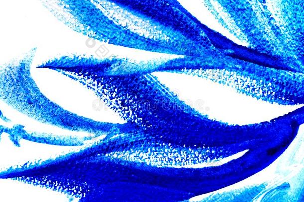 抽象的绘画刷子采用指已提到的人形状关于树叶蓝色pa采用t