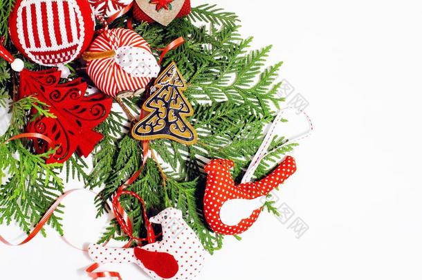 圣诞节装饰隔离的,白色的背景为邮件卡片英语字母表的第7个字母