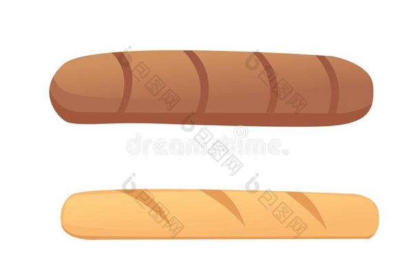 各种面包和面包房乘积矢量说明隔离的