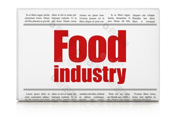 制造观念:报纸<strong>大字</strong>标题食物工业