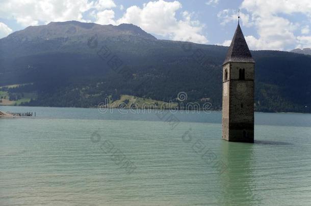 钟楼采用湖雷西亚.南方蒂罗尔.意大利