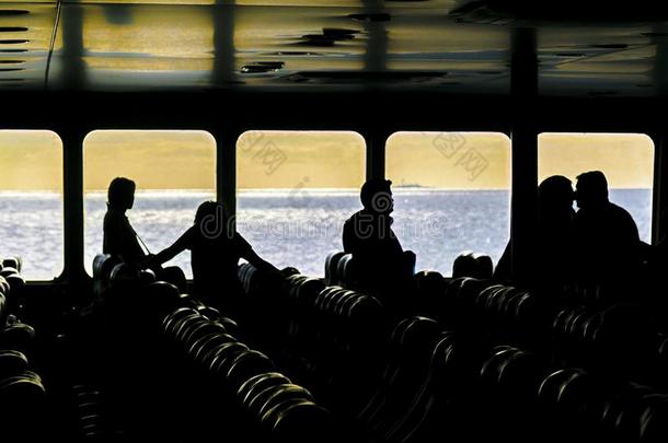 乘客离开渡船,<strong>群体</strong>,乌拉圭