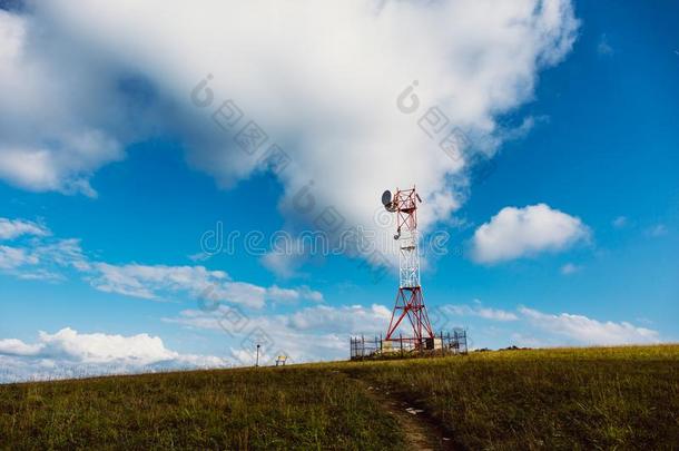 通讯塔为可<strong>移动</strong>的通信和televisi向<strong>电视</strong>机触角向