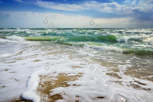 海海景画热带的海滩.夏天堂海滩